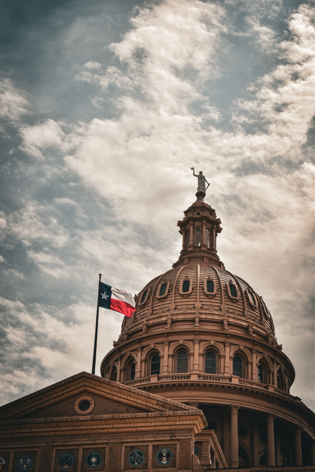 The Texas State Capitol dome in Austin, Texas